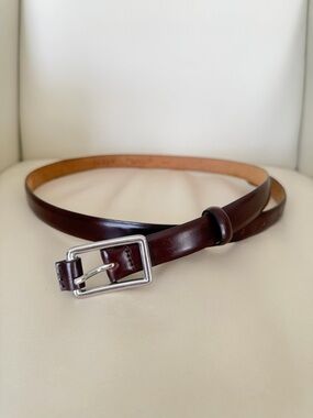 J. Crew Dark Brown Slim Leather Belt